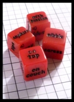 Dice : Dice - 6D - Erotic Red and Black Dice - SM Gift Sept 2013